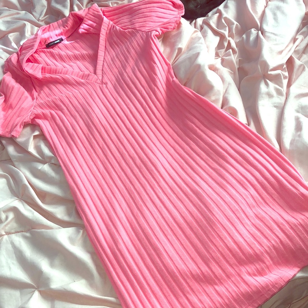 Pollo hot pink mini dress